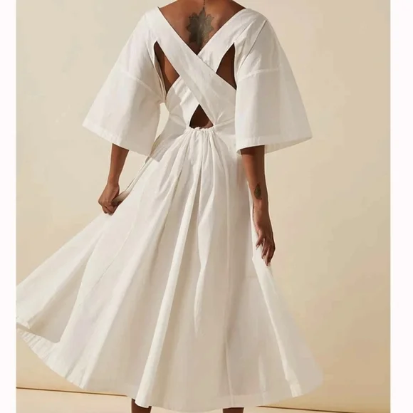 Free People" Find Me Here"  Cream Backless Dress.🥰 New With Tags - Picture 4 of 6